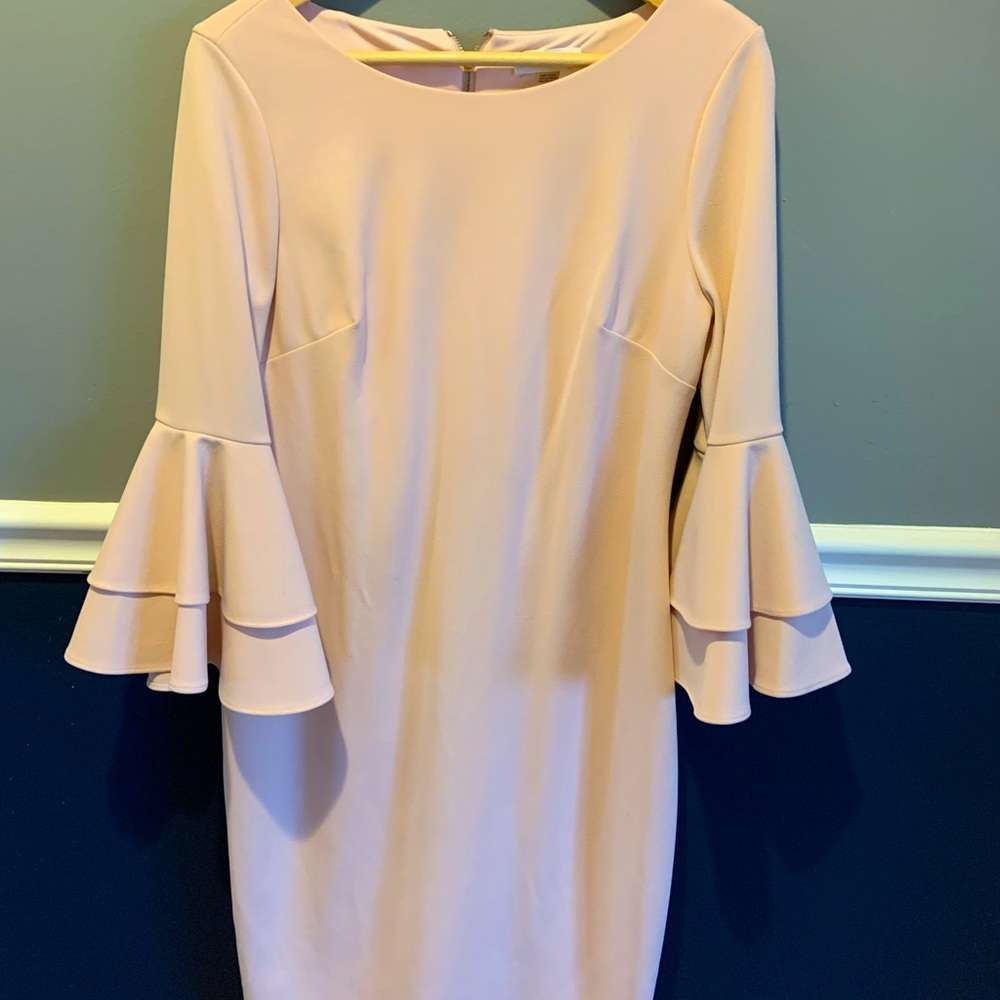 NWT light cream pink dress calving Klein